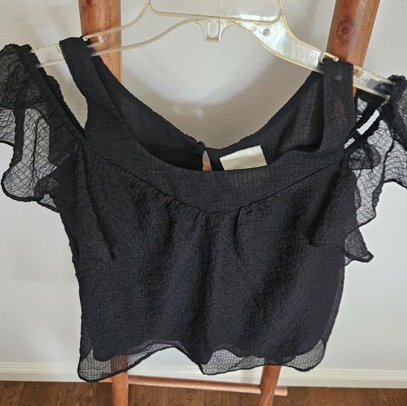 Anthropologie Maeve Open Shoulder Shirt - Picture 3 of 14